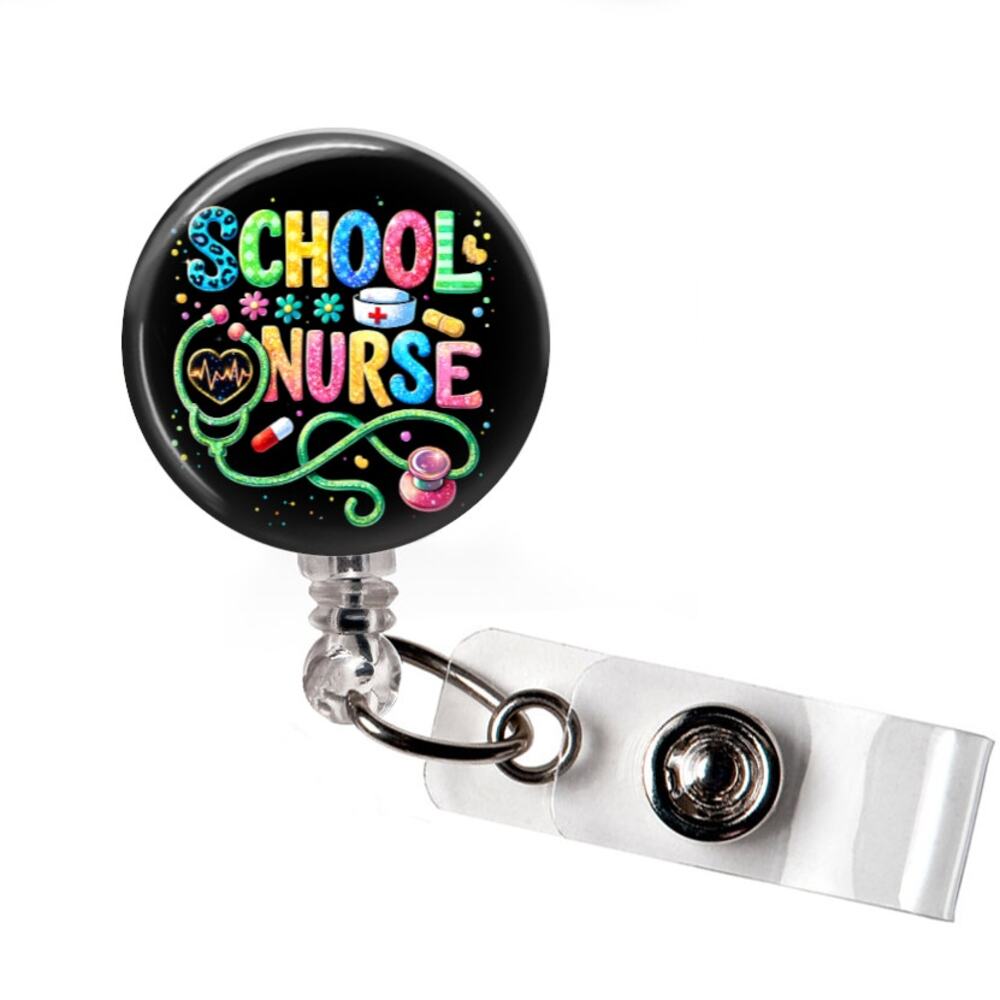 School Nurse Badge Reel Nurse Office Pediatric Nurse Medical ID Holder